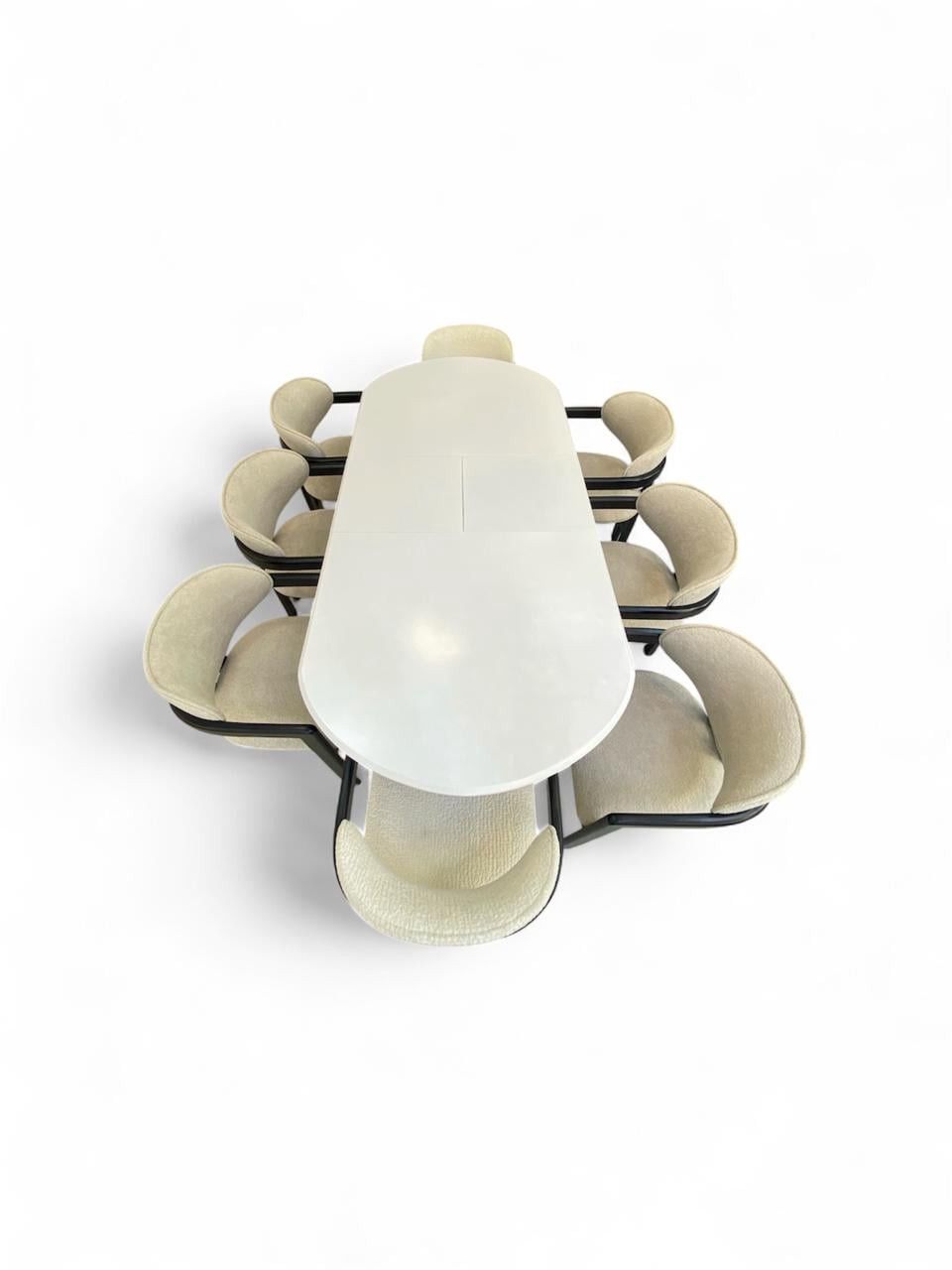 Yemək masası və stul dəsti 2253, MDF, bej, 108х180 sm, 9 parça — Mallar, Bakı (2)