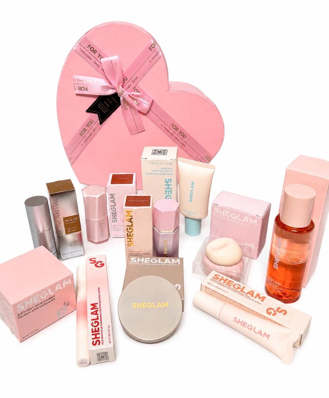 Kosmetik hədiyyə dəsti No Brand (Dodaq balzamı + Saç üçün kirşan + Bronzer + Üz üçün praymer + Dodaq üçün parıldadıcı + Ənlik + Maye ənlik + Makiyaj silmə üçün vasitə + Konsiler) — Mallar, Bakı (2)