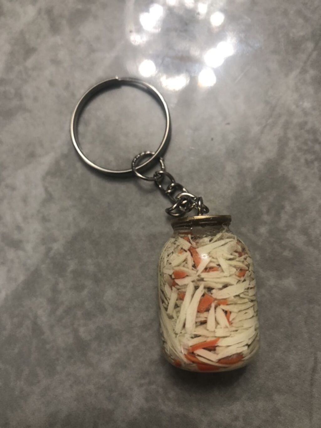 Mini “ev duzu” mövzusunda şüşə banka açarlıqları - Məhsul: Kiçik şüşə — Açar əti və əti ləkəsi, Güzdək (2)