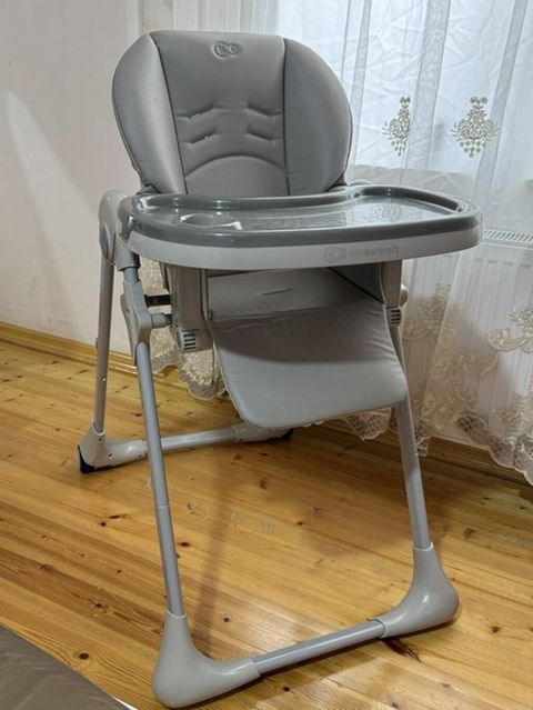 Kinderkraft uşaq yemək stulu – boz rəng. Uşaq masası heç — Digah