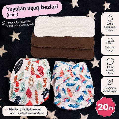 Yuyulan uşaq bezləri – dəst - Dəst tərkibi: 2 ədəd xarici bez örtüyü — Masazır