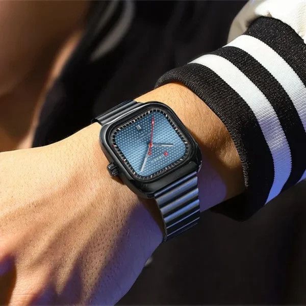 Kişi qol saatı Curren 8460 Black/Blue — Mallar, Bakı (2)