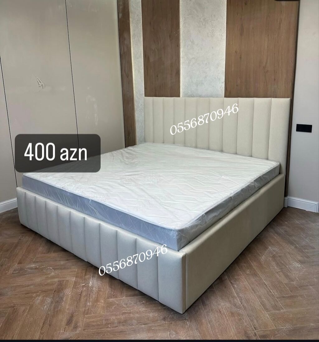 Yeni, İkinəfərlik çarpayı, Bazasız, Matras ilə, Siyirməsiz, Rusiya — Yataqlar, Bakı (8)