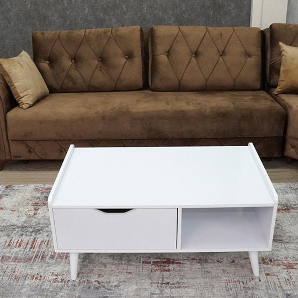 Jurnal masası Lena, DSP, ağ, 60x100x46 sm — Jurnal masaları, Bakı (2)