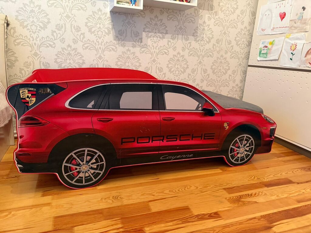 Uşaq üçün avtomobil formasında çarpayı – Porsche Cayenne dizaynı — Yataqlar, Bakı (4)