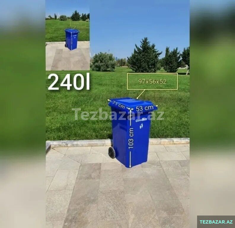 Zibilqabi Zibilvedresi Tullantiqablari goodbin tekerli pedal — Ev malları, Bakı (8)