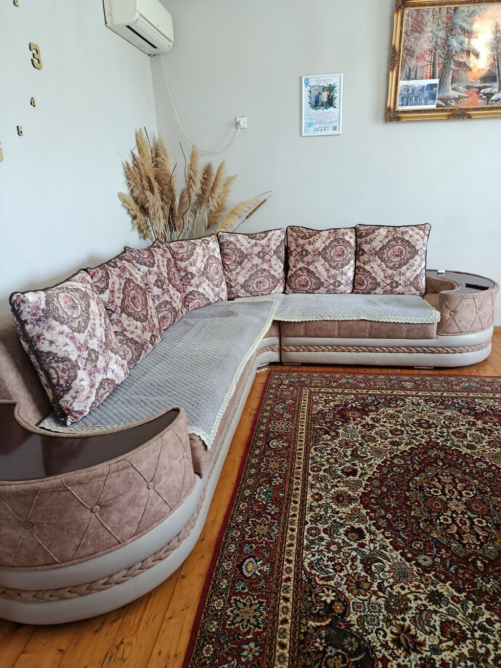 Künc divan dəsti - L‑şəkilli, geniş oturacaqlı künc divan - Yumşaq — Yumşaq mobilya dəstləri, Bakı