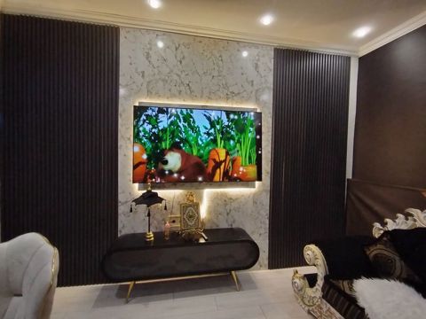 LED arxa işıqlı TV divar paneli və media alt hisesi olan daxil deyil — Bakı