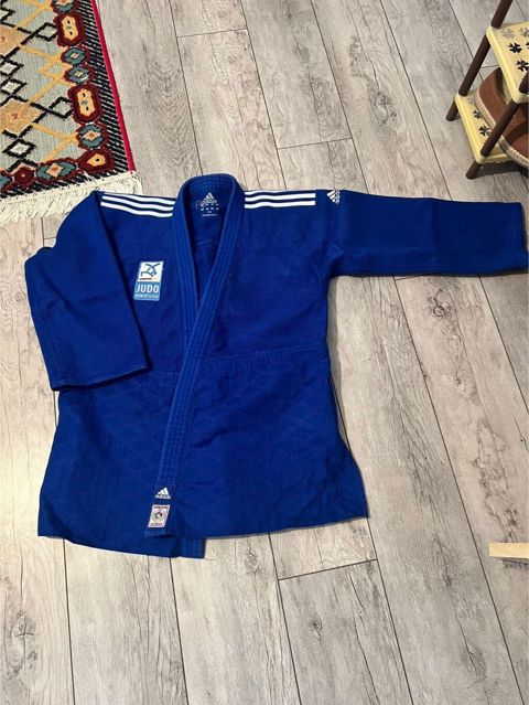 Adidas mavi rəngli cüdo kimono dəsti tam arginal təptəzə 2 dəfə — Masazır