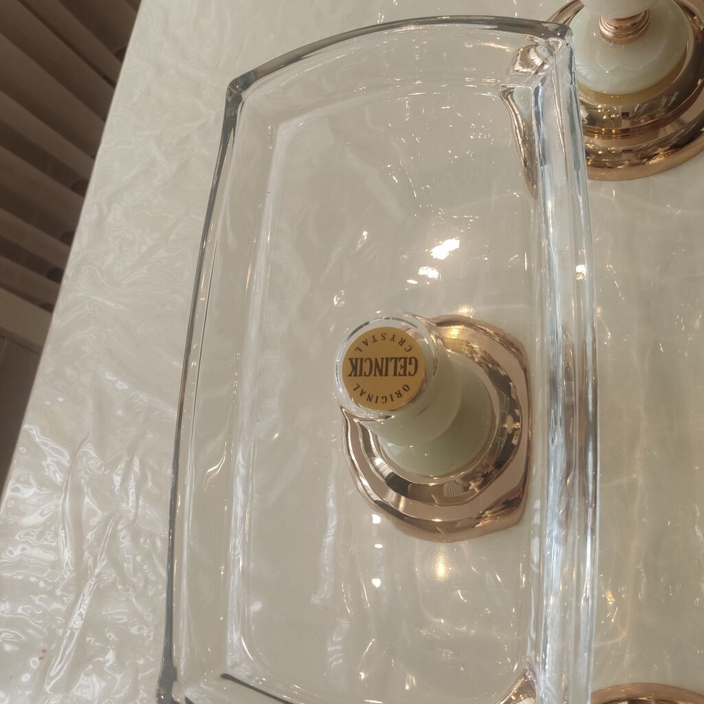 Teze karobkasında 4 lü dest.Gelinck Original Crystal şirniyyat-servis — Süfrə qabı, Masazır (3)