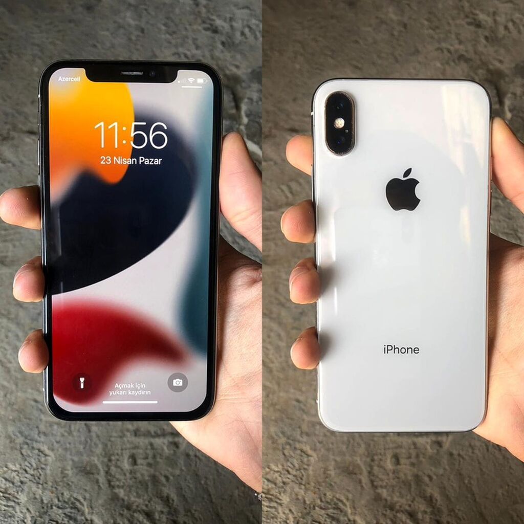 IPhone X, 64 GB, Gümüşü, Face ID — Apple iPhone, Bakı