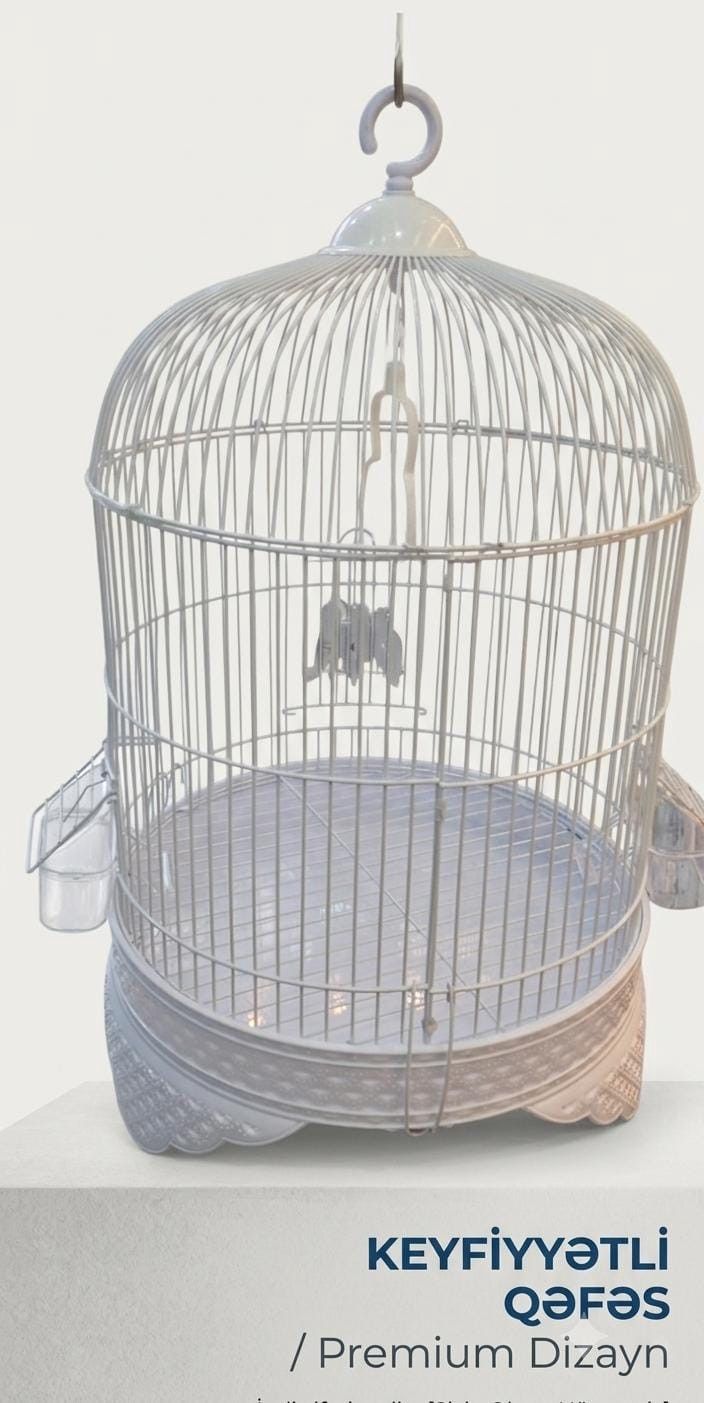 Qəfəs quşlar üçün ZOO93, dəmir, ağ — Mallar, Bakı (2)