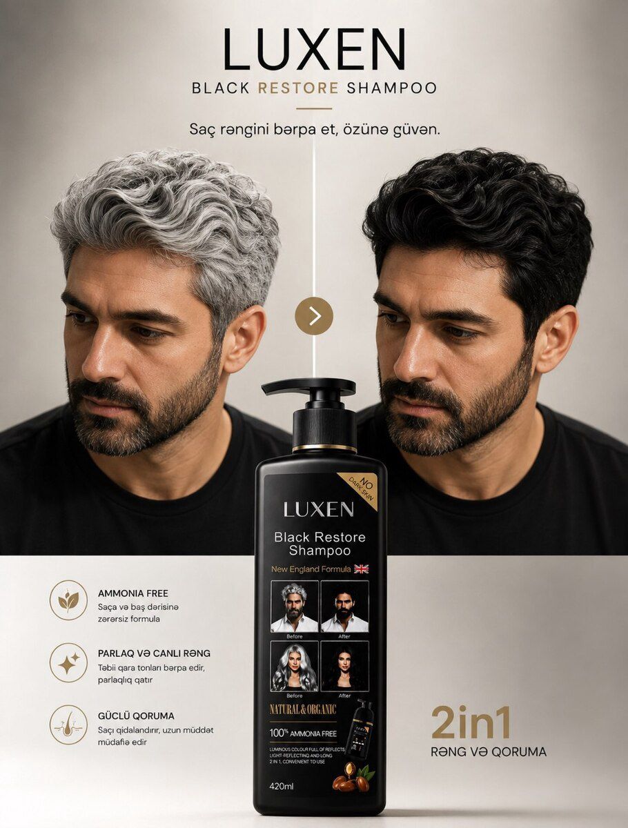 Saç qaraldan şampun Luxen Black Restore 420 ml — Gözəllik və səhiyyə, Bakı (4)