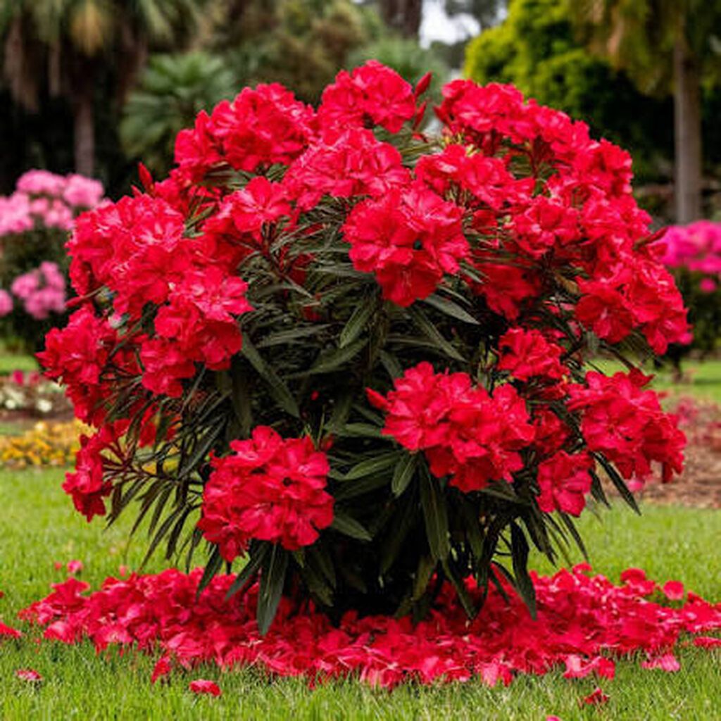 Oleandr dekorativ həmişəyaşıl kollar. Oleandr (Nerium oleander) — Vaazalar, kreslolar, süni çiçəklər, Bakı (4)
