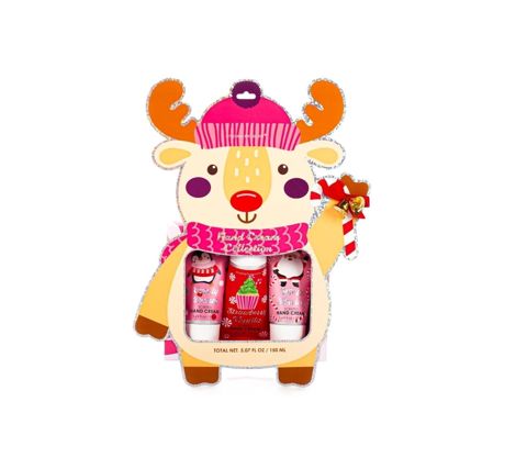 Əl kremi dəsti Simple Pleasures Reindeer X-mass 3x50 ml Meyvəli ətir - 8058040377844 — Bakı