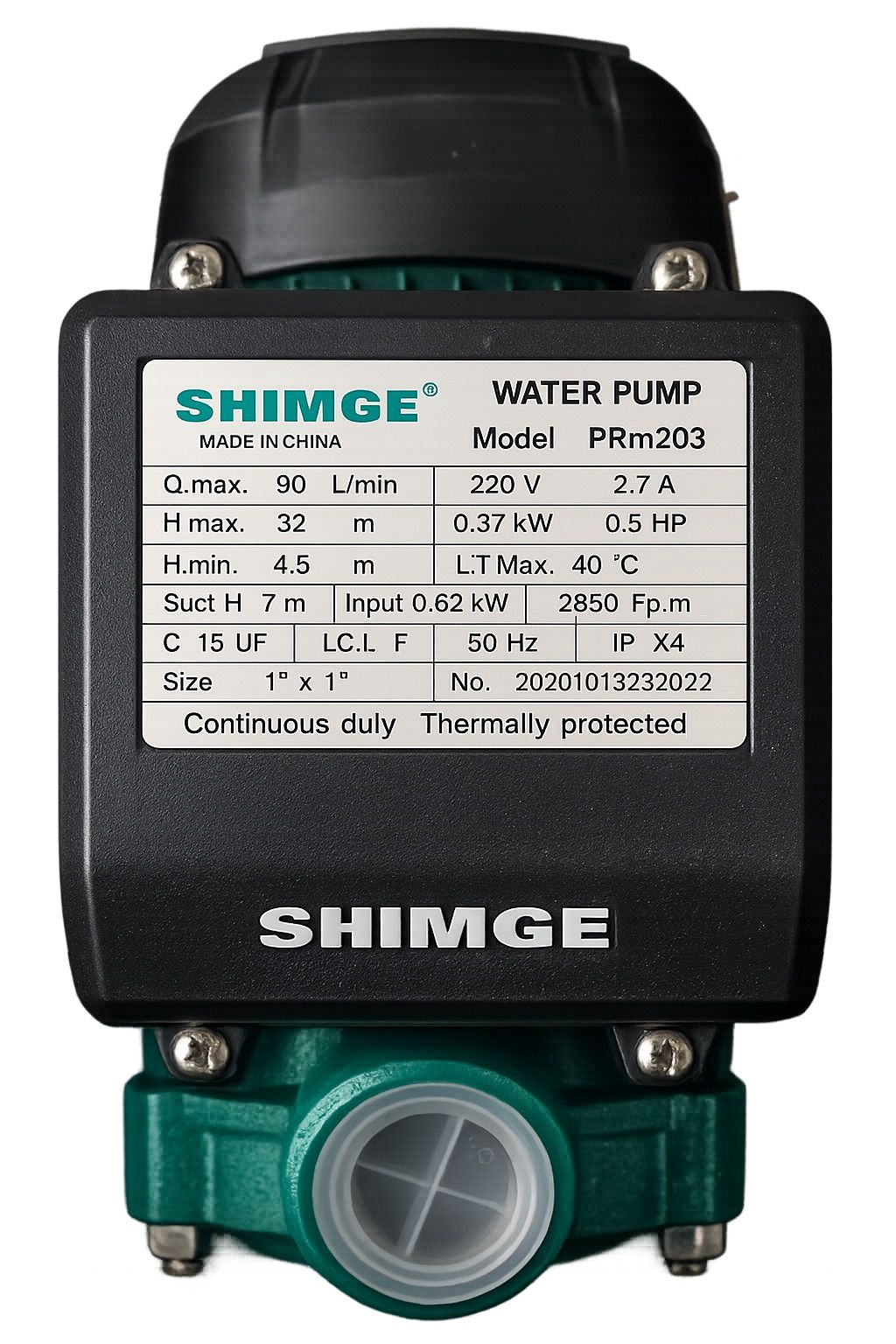 Səthi nasos Shimge, PRM203, Mərkəzdənqaçma, 370 Vt, 32 m, 90 litr/dəq — Mallar, Bakı (2)