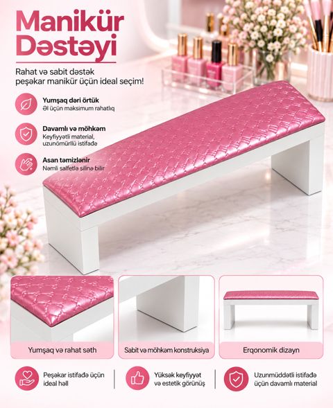 Manikür üçün əl altlığı FE57, çəhrayı — Bakı