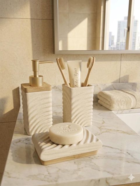 Hamam otağı dəsti NP17, keramika, bej — Bakı