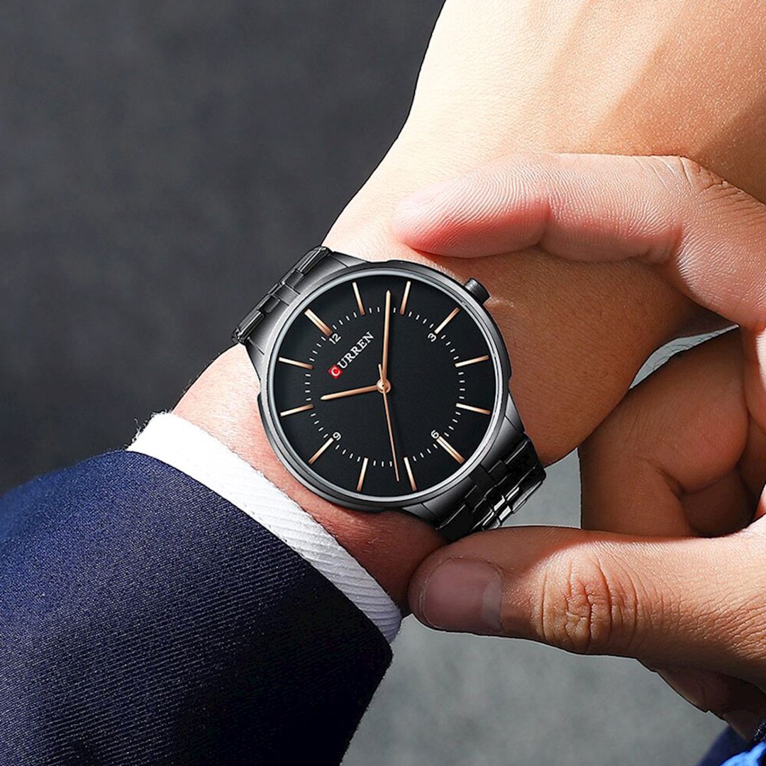 Kişi qol saatı Curren 8321 All Black — Mallar, Bakı (2)