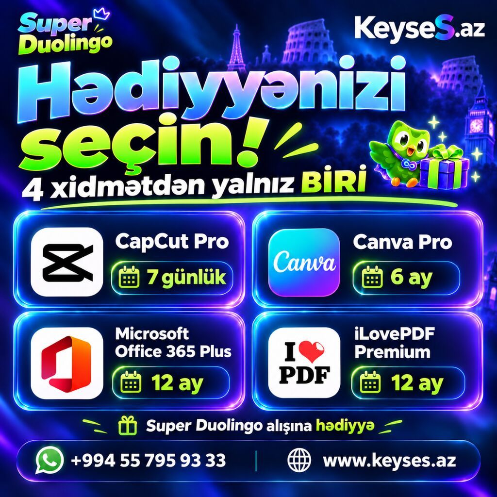 Super Duolingo Hədiyyə ilə Yeni dil öyrənməyə bu gün başlayın — Proqramlar, Bakı (2)