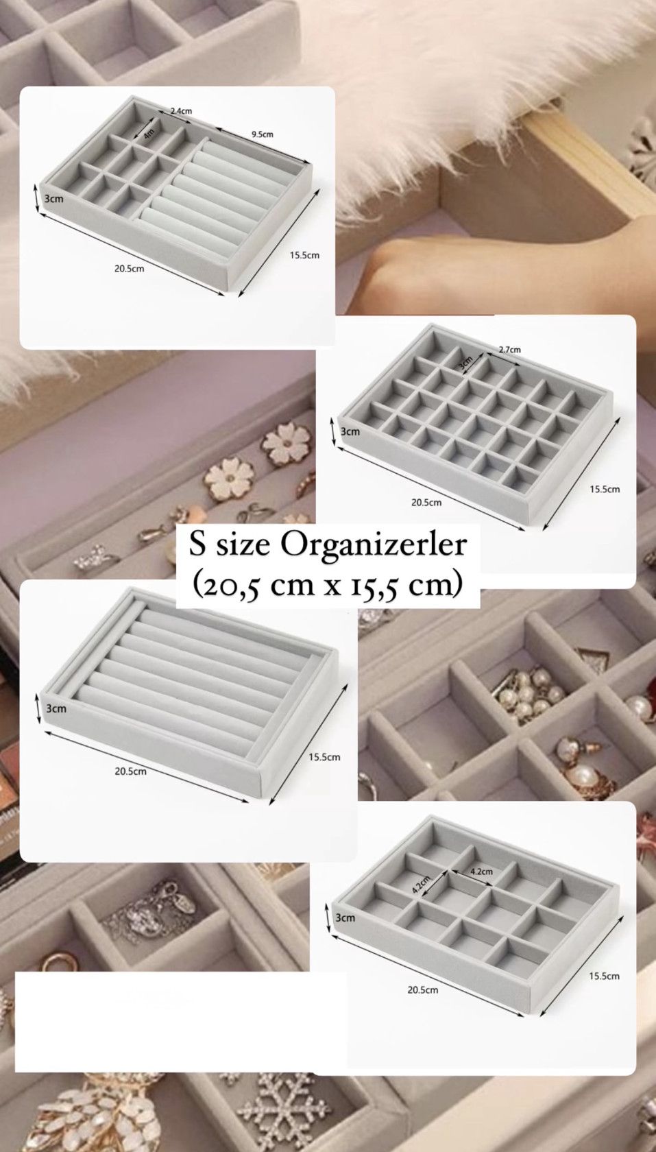Bəzəklər üçün orqanayzer 29433686, boz — Mallar, Bakı (2)
