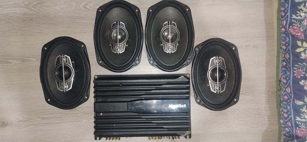 Sony 1000Watt usilitel. 4 ədəd Pioneer 100watt kalonka. 120 hamisi bir — Avtomobil akustikası, Bakı (4)