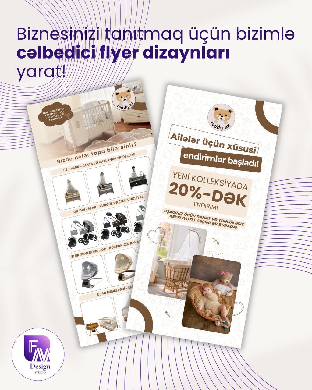 Flayer/Broşur/Diklet Dizaynı Brendinizə uyğun Keyfiyyətli 2 üzlü — Reklama, IT, marketing, Masazır (4)