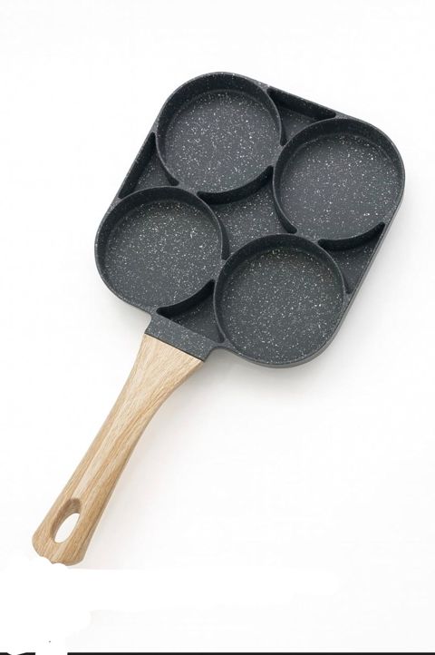 Tava No brand, Omlet üçün tava, Pankeyk tavası, Porsiyalı tava, Alüminium, 24 sm, Qara — Bakı