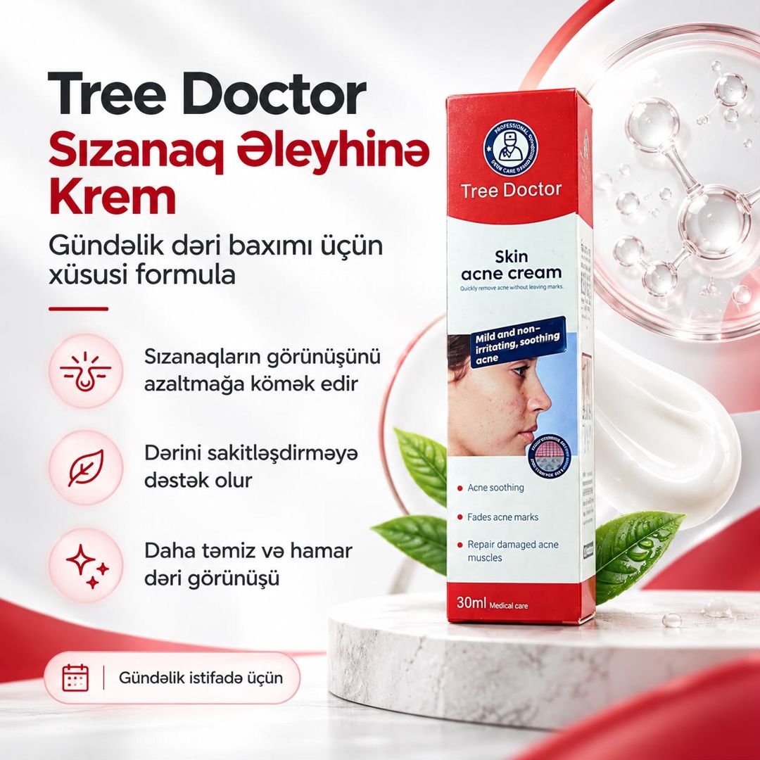 Üz üçün krem Tree Doctor Skin Acne Cream, 30 ml — Mallar, Bakı