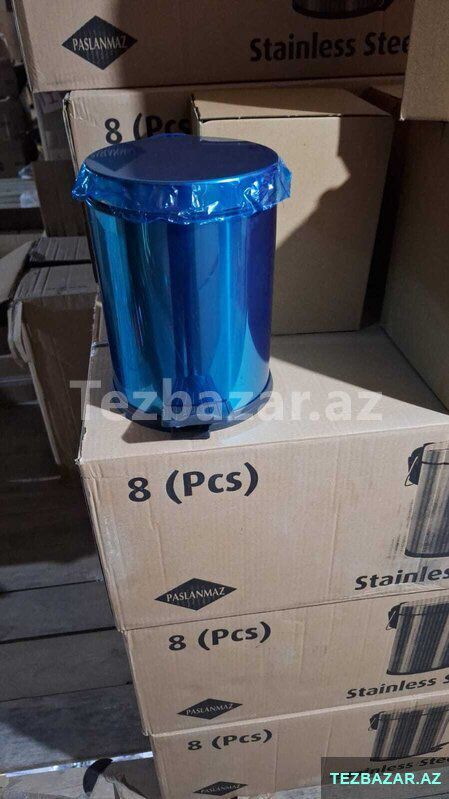 Zibilqabi dəmir pedalli zibilvedresi paslanmaz pedalli mikro — Ev malları, Bakı (7)