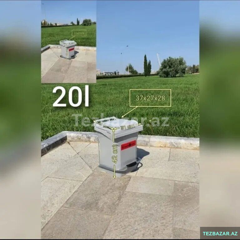Zibilqabi Zibilvedresi Tullantiqablari goodbin tekerli pedal — Ev malları, Bakı (2)
