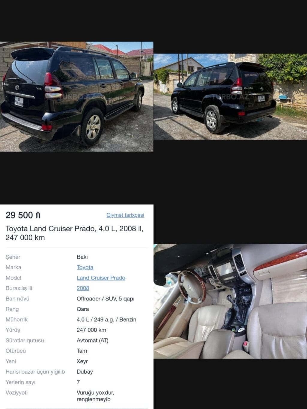 Toyota Land Cruiser Prado: 4 l 2008 il Ofrouder/SUV — Avtomobillər, Bakı