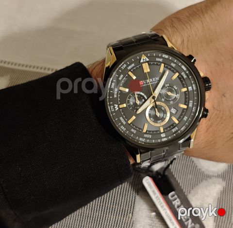 Curren Chronograph Saatı - Siyah Rəngində — Bakı