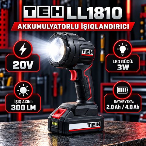 LED fənər TEH LL1810, qara — Bakı