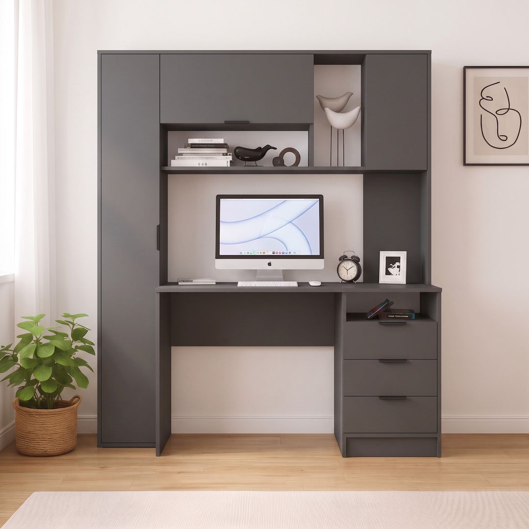 Kompüter masası, Ldsp, Antrasit, 175x150x60 sm — Mallar, Bakı