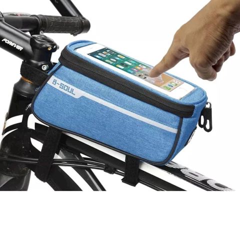 Velosiped çantası telefon tutacağı ilə B-Soul BS-0100, mavi — Bakı