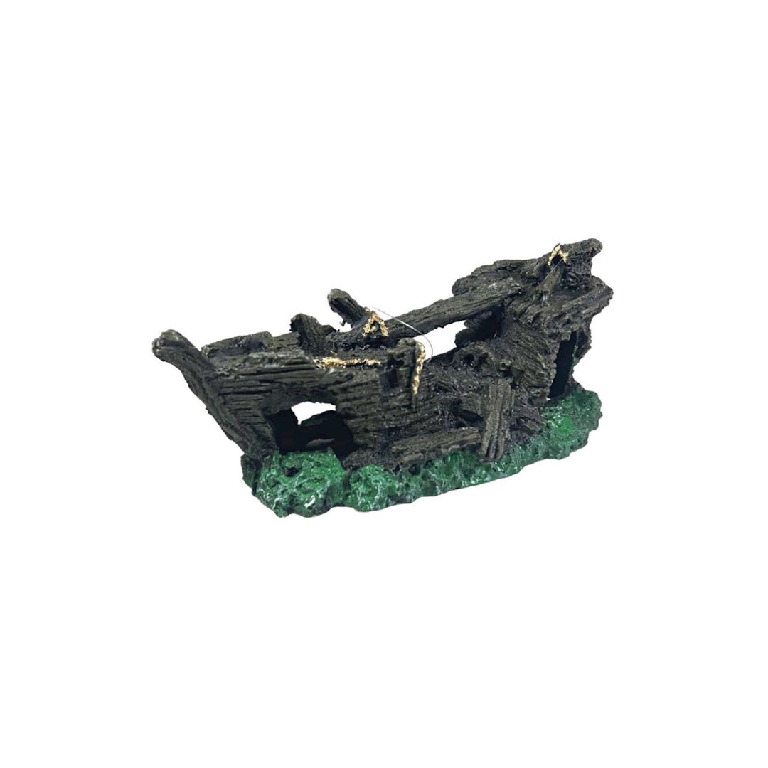 Akvarium üçün aksessuar Zoomir, batmış gəmi şəklində, 17.5х7 sm, yaşıl — Mallar, Bakı