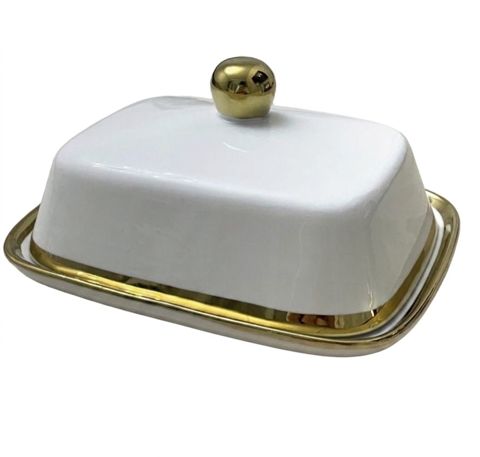 Yağ qabı RAX004-1105, keramika, ağ/qızılı — Bakı