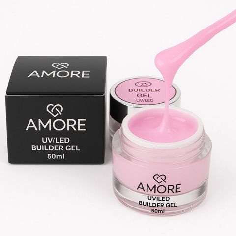 Dırnaqların qurulması və modelləşdirilməsi üçün gel Amore AB10 Pink 50 ml — Bakı
