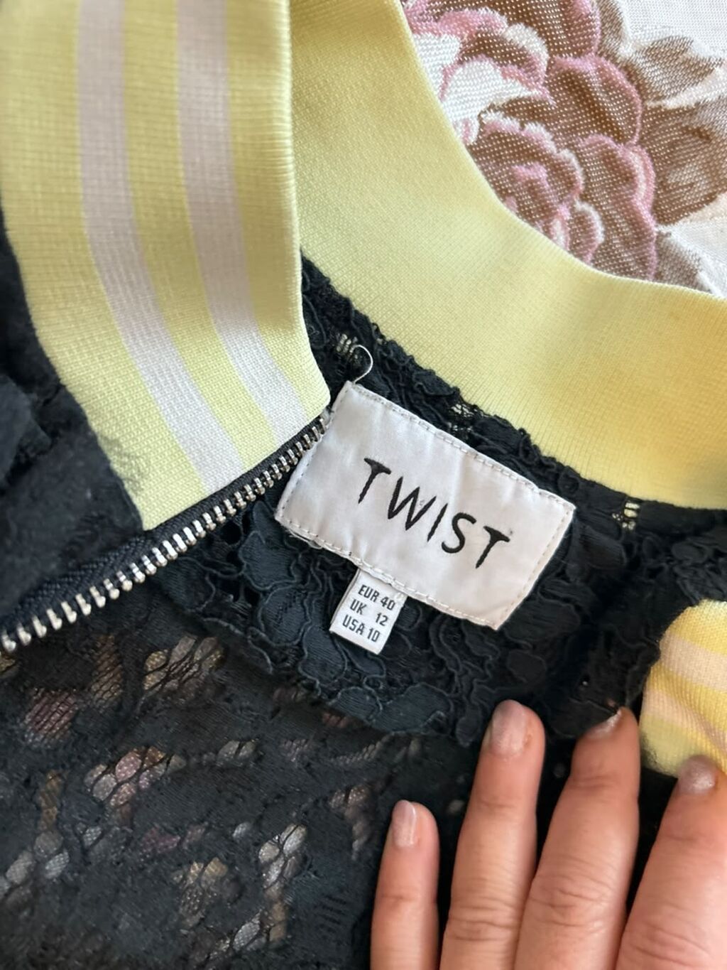 Brend: Twıst Model: Şəffaf/dantelli bomber gödəkçə - Bədən: qara — Jaketlər, Bakı (2)