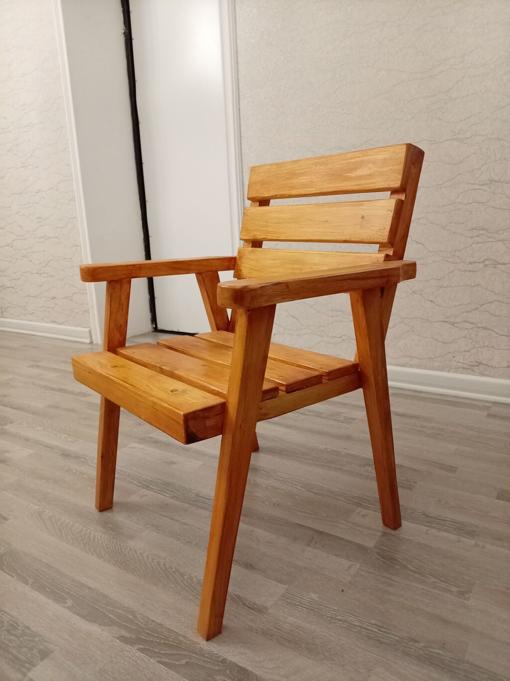 4 ədəd bağ kreslosu Satılır. - Material: təbii ağac, lakla örtülüb — Kreslolar, Fatmayı (3)