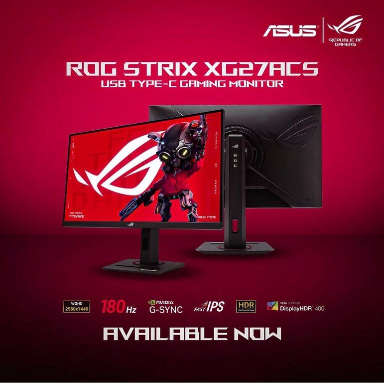 Monitor “Asus 27" ROG Strix XG27ACS IPS QHD 180Hz” — Kompüterlər və noutbuklar, Bakı