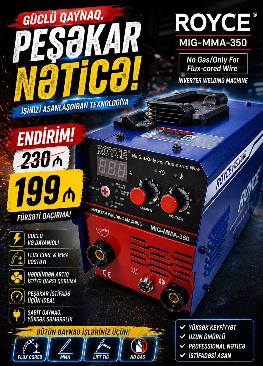 Royce 350A qaynaq aparatı — Təmir və inşaat, Bakı