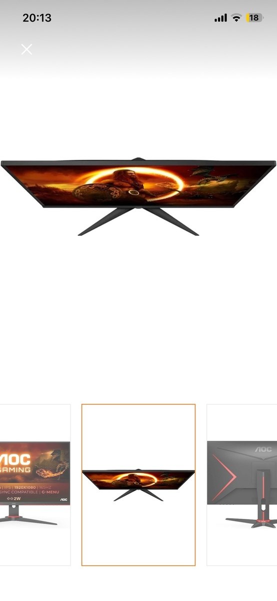 Monitor Aoc 24 165hz 1ms — Kompüterlər və noutbuklar, Bakı (2)