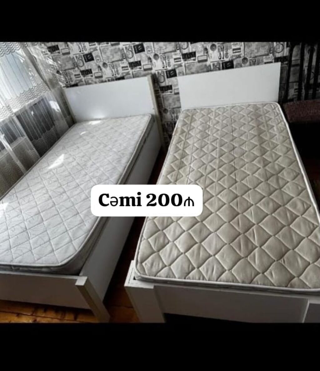 İki ədəd çarpayı satılır cəmi 200₼. Matrasları var.Ünvan — Mebel, Bakı