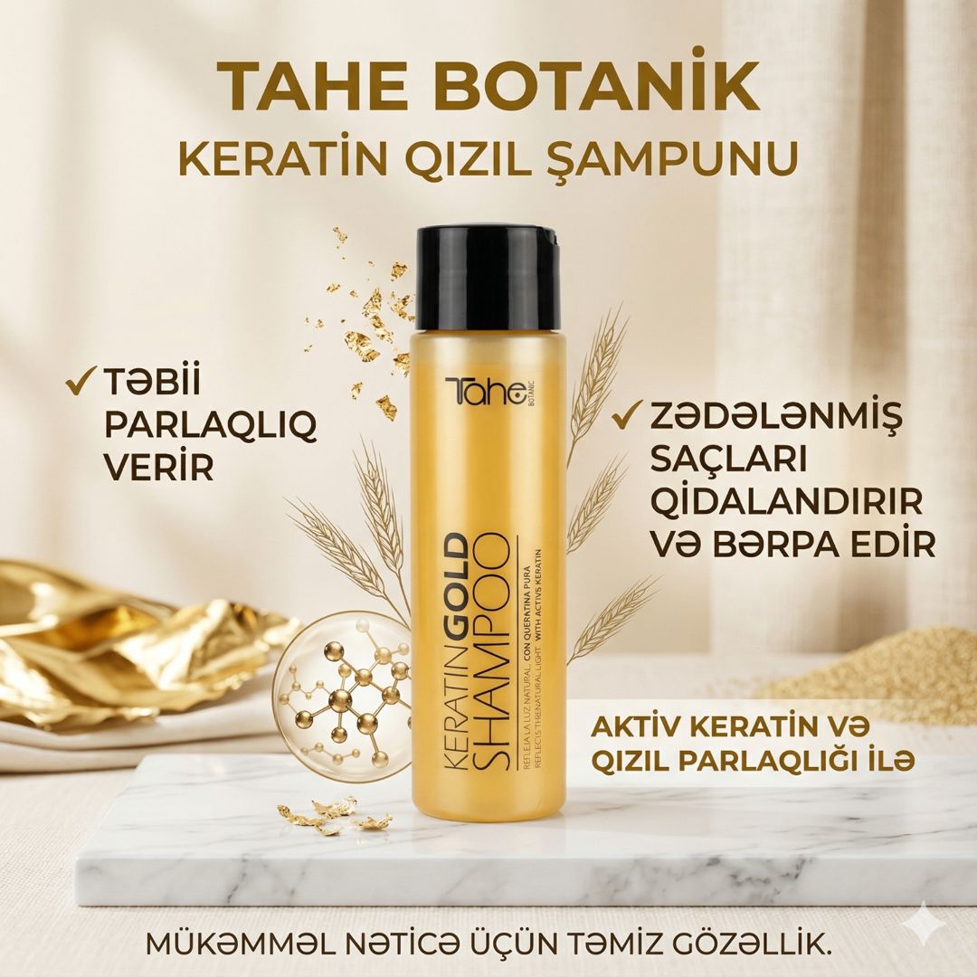 Şampun Tahe Botanic Gold aktiv keratin ilə 300 ml — Mallar, Bakı