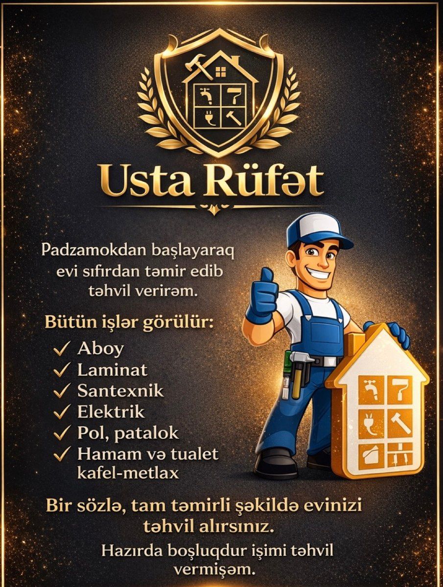 Usta xidməti — Təmir və inşaat, Bakı