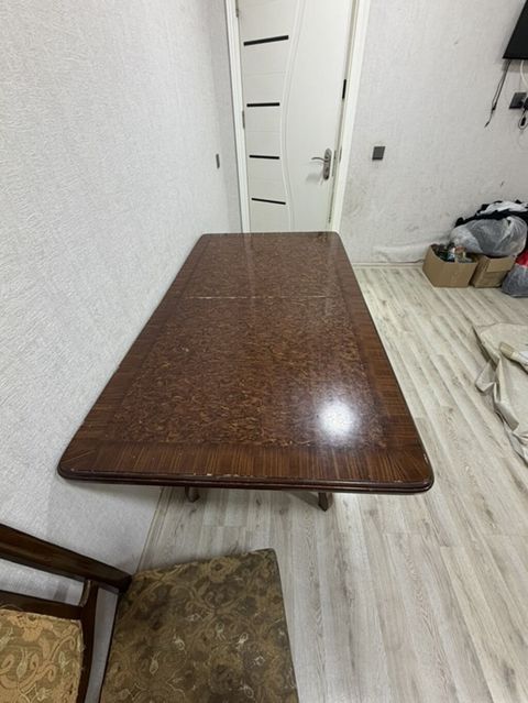 Taxta yemək/ziyafət masası - Material: tam ağac konstruksiya, tünd — Masazır