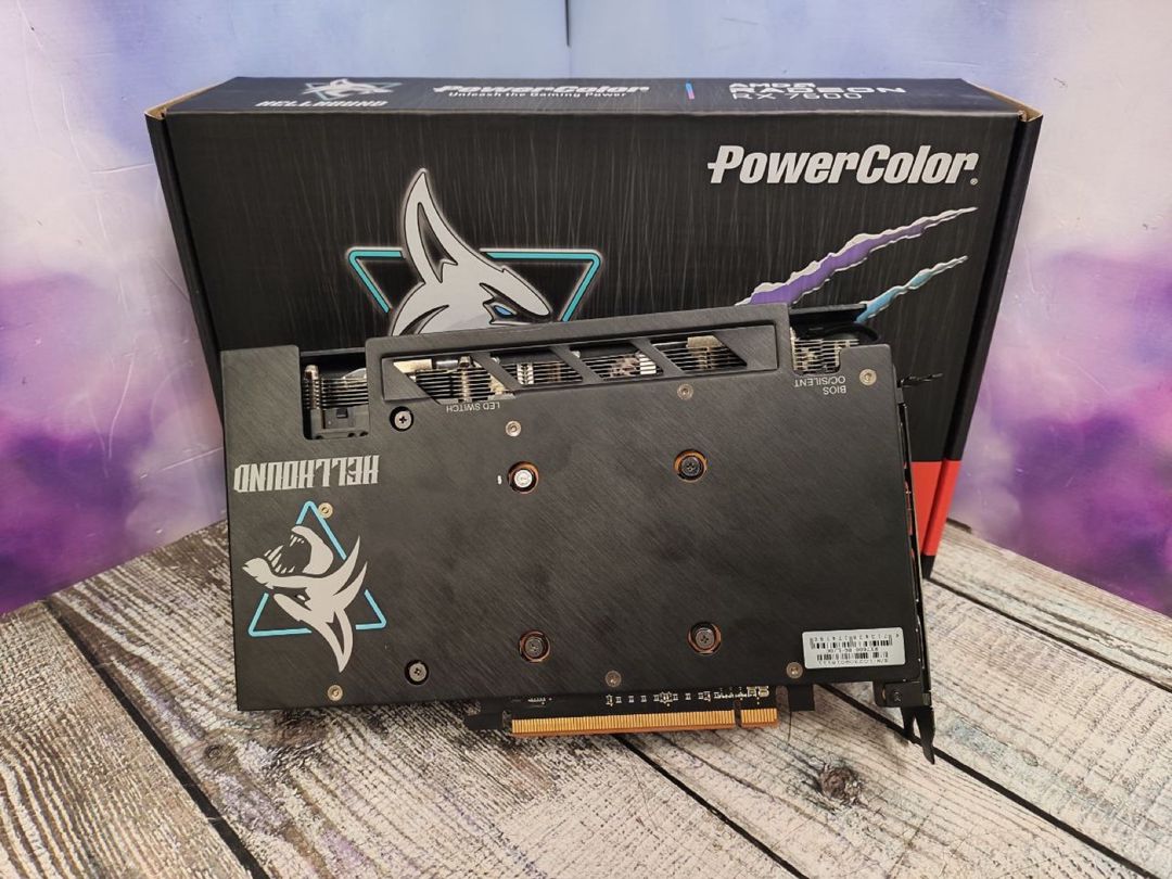 Video kart PowerColor RX 7600 HellHound 8GB — Kompüterlər və noutbuklar, Bakı (2)