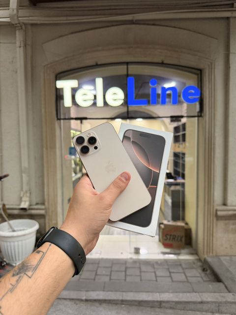 IPhone 16 Pro Max, 1 TB, Desert Titanium, Zəmanət, Kredit, Simsiz şarj — Bakı
